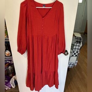Old navy burnt orange dress good used condition